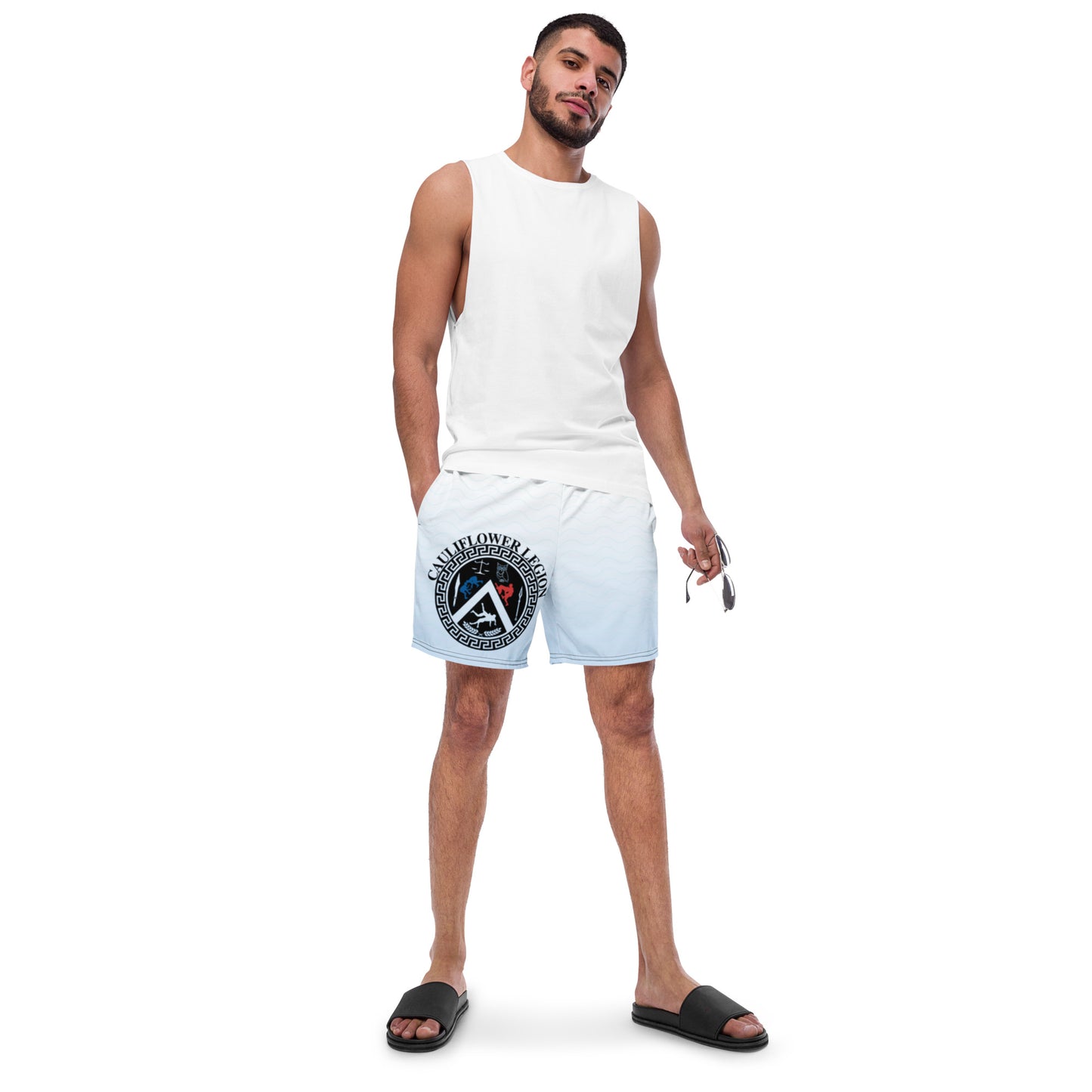 Cauliflower Legionarii Board Shorts - Blue and White Olympiad